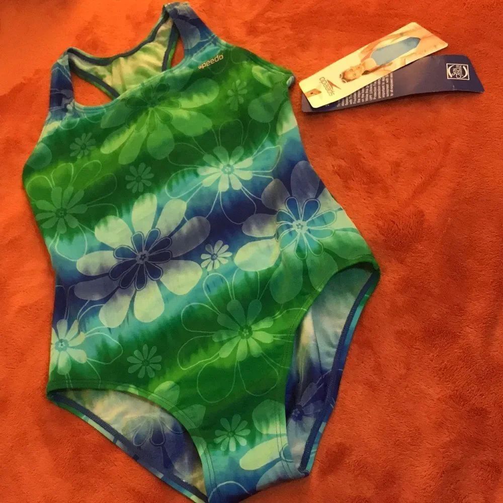 Gymnastics Speedo Size 14 Floral Multicolor